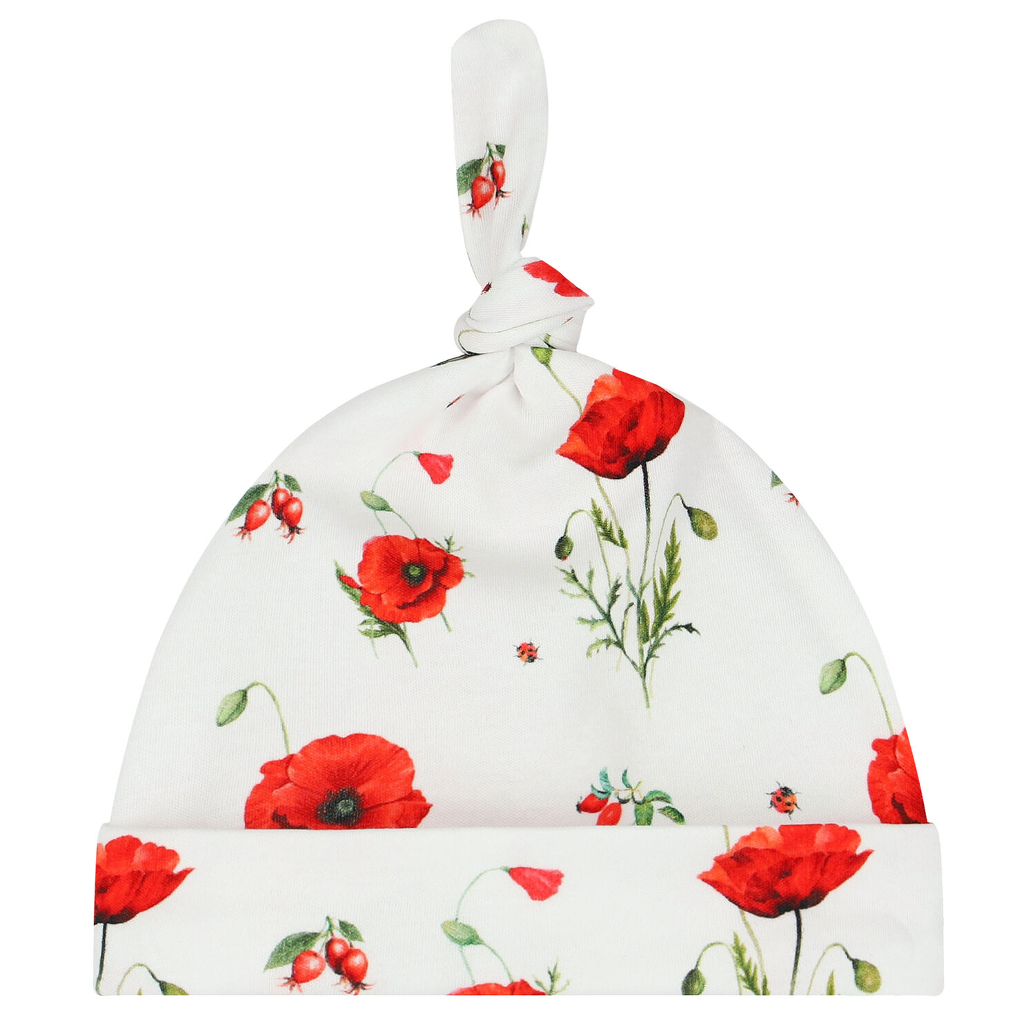 Baby Girls White & Red Poppies Babygrow Set, 1, hi-res